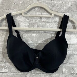 Peach Black Full Coverage Bra